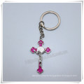 Wholesale Cross Alloy Metal Key Chain Personalized Religious Cross Key Chain (IO-ck106)